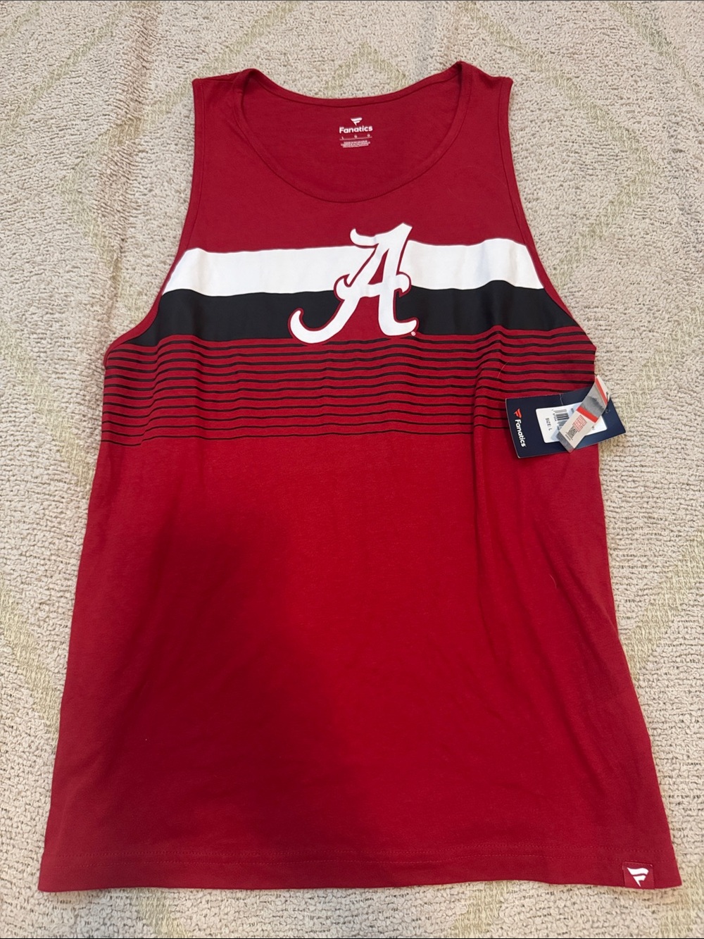 Fanatics Alabama Crimson Tide Tank Top NWT Men’s Large NCAA Sleeveless Shirt